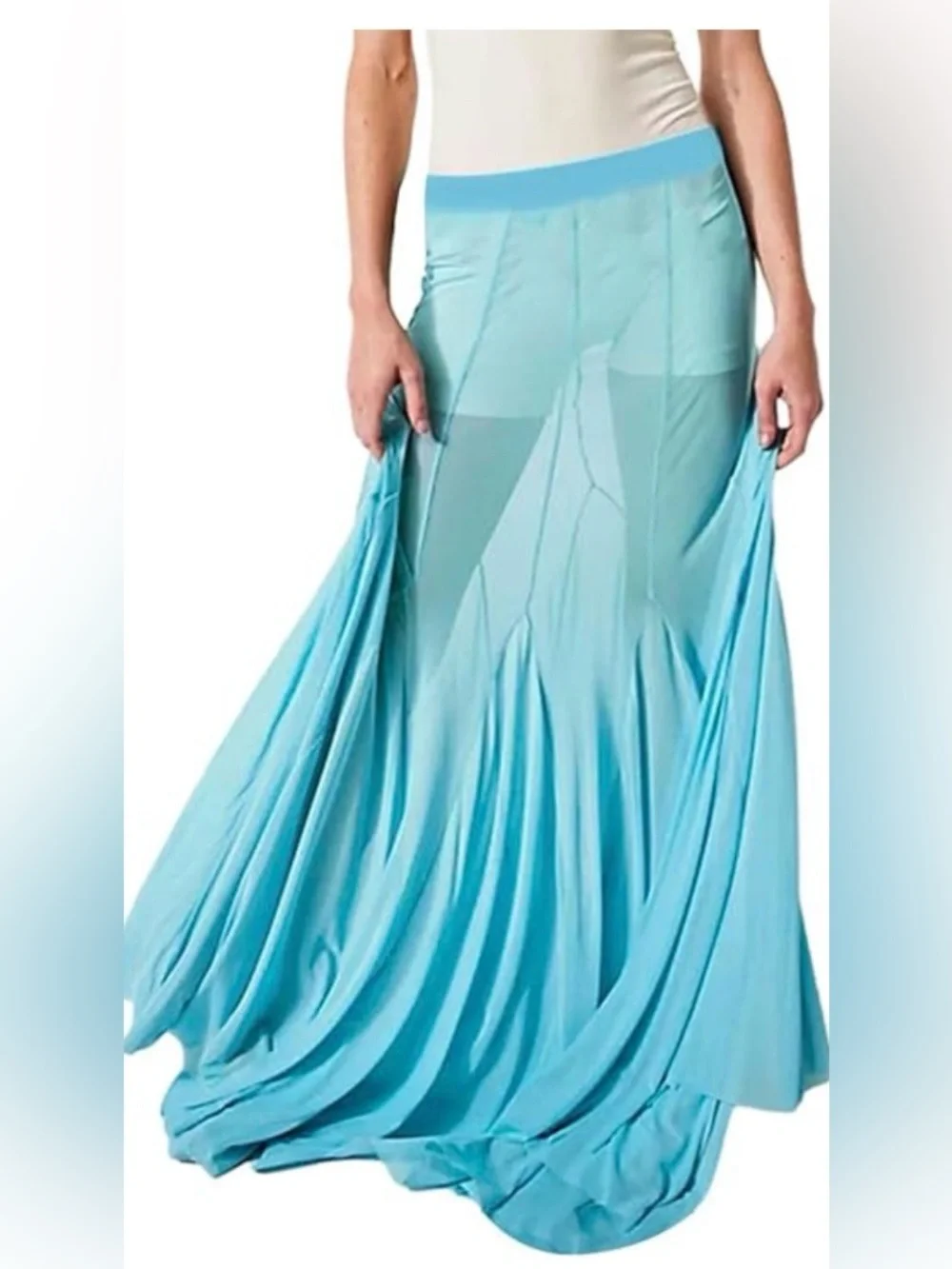 Free people golden girl mesh Maxi Skirt
